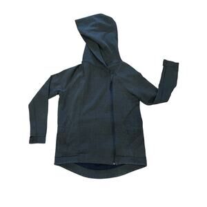 Nike Womens Medium Dark Green Off-Center Full Zip Hoodie Jacket 684928-325